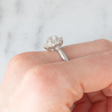 Anello a margherita vintage in platino con diamanti di taglio brillante (1.02ctw), anni ‘70/‘80