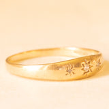 Trilogy gypsy vintage in oro giallo 9K con diamanti (0.02ctw ca.), anni ‘50