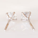 Orecchini punto luce in oro bianco 18K con diamanti di taglio vecchia Europa (0.81ctw ca.)