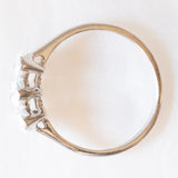 Trilogy moderno in oro bianco 10K con acquamarine di taglio marquise (1ctw ca.), anno 2014
