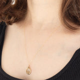 Collana vintage Claddagh in oro giallo 9K, anno 1994