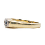 Anello in oro giallo 14k con diamante (0,08ct) e zaffiri (0,12ctw)