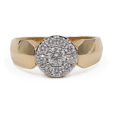 Anello vintage in oro giallo 14k con diamanti (0,40ctw)