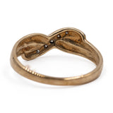 Anello vintage in oro giallo 9k con diamanti