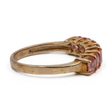 Anello vintage in oro giallo 9k con zaffiri rosa per un totale di 1,25ctw
