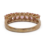 Anello vintage in oro giallo 9k con zaffiri rosa per un totale di 1,25ctw
