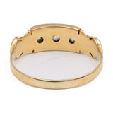 Anello antico in oro giallo 18k con diamanti, anno 1861/1862