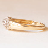 Anello in oro giallo e bianco 14K con diamanti (0.17ctw ca.), anni ‘60