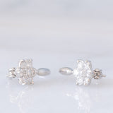 Orecchini vintage in platino con diamanti di taglio brillante (0.60ctw), anni ‘80/‘90