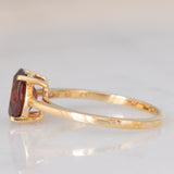 Solitario moderno in oro giallo 10K con granato (1.90ct ca.), anno 2017