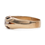 Anello antico solitario in oro 14k e diamante (0,44ct), anni '30/'40