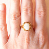 Anello vintage in oro giallo 14K con opale (1.20ct ca.), anni ‘70