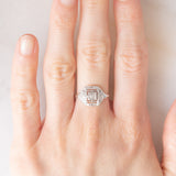 Solitario Art Déco in platino con diamanti, anni ‘30