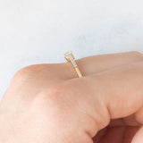 Solitario moderno in oro giallo 10K con diamanti (0.33ctw ca.)