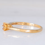 Solitario vintage in oro giallo 9K con spessartite (0.27ct ca.)