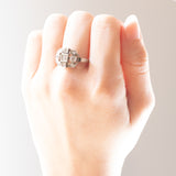Anello Art Déco in oro bianco 18K con diamanti (0.54ctw ca.), anni ‘20/‘30