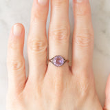 Solitario antico in oro giallo 9K con ametista (2.20ct ca.), primi del ‘900