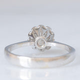 Solitario vintage in oro bianco 18K con diamante di taglio brillante (0.42ct ca.), anni ‘60