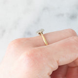 Anello antico in oro giallo 18K e platino con diamanti (0.09ctw ca.), anni ‘10/‘20