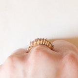 Anello vintage in oro giallo 9K con tormaline rosa (0.40ctw ca.), anni ‘70