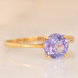Solitario vintage in oro giallo 9K con tanzanite (1.80ct ca.)