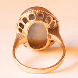 Anello vintage in oro giallo 14K con opale triplet, anni ‘60