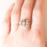 Anello Art Déco in oro bianco 18K con diamanti (0.54ctw ca.), anni ‘20/‘30