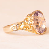Anello antico in oro giallo 14K con ametista (2.30ct ca.), seconda metà dell’800