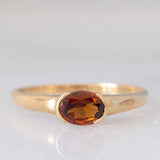 Solitario vintage in oro giallo 9K con granato (0.62ct ca.), anni ‘60/‘70