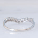 Anello a “V” in platino con diamanti di taglio brillante (0.50ctw), anni ‘80