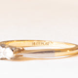 Trilogy antico in oro giallo 18K e platino con diamanti di taglio vecchia miniera (0.18ctw ca.), anni ‘10/‘20