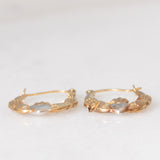 Orecchini Claddagh vintage in oro giallo 9K