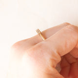 Veretta vintage in oro giallo 9K con diamanti (0.18ctw ca.), anni ‘70
