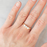 Trilogy vintage in oro giallo 14K con diamanti di taglio brillante (0.60ctw ca.), anni ‘70