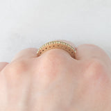 Veretta vintage in oro giallo 9K con peridoti (0.40ctw ca.), anni ‘70/‘80