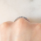 Eternity arcobaleno in oro bianco 18K con zaffiri (1.30ctw ca.)