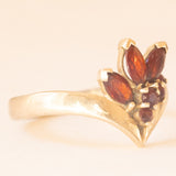 Anello vintage in oro giallo 9K con granati (0.60ctw ca.), anni ‘50