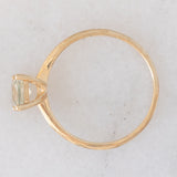 Solitario da cocktail moderno in oro giallo 10K con quarzo citrino (0.35ct ca.), anno 2016