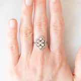 Anello antico in platino con diamanti di taglio vecchia miniera e di taglio rosetta (0.75ctw ca.), anni ‘10/‘20