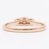 Trilogy moderno in oro giallo 14K con diamanti brown di taglio brillante (0.38ctw ca.)