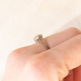 Anello in oro giallo 9K con decorazione a cuore in oro bianco 9K con diamanti (0.14ctw ca.), anno 1986