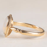 Solitario vintage in oro giallo 9K con opale (1ct ca.), anni ‘70 ca.