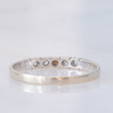 Veretta vintage in oro bianco 14K con diamanti (0.15ctw ca.), anni ‘70