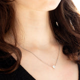 Collana vintage in platino con diamante a cuore (1ct)