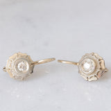 Orecchini Art Déco in oro bianco 18K con diamanti di taglio brillante (0.30ctw ca.), anni ‘30/‘40