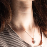 Smeraldo di giorno, Rubino di notte - Collana vintage in platino con alessandrite e diamanti