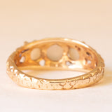 Trilogy vintage in oro giallo 9K con opali (0.60ctw ca.), anno 1974