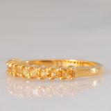 Veretta vintage in oro giallo 8K con topazi gialli (0.30ctw ca.)