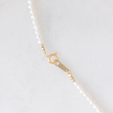 Collana vintage di perle bianche e in oro giallo 18K, anni ‘70/‘80