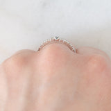 Mezzo eternity vintage in oro bianco 18K con alessandrite (0.06ct) e diamanti (0.45ctw), anni ‘2000